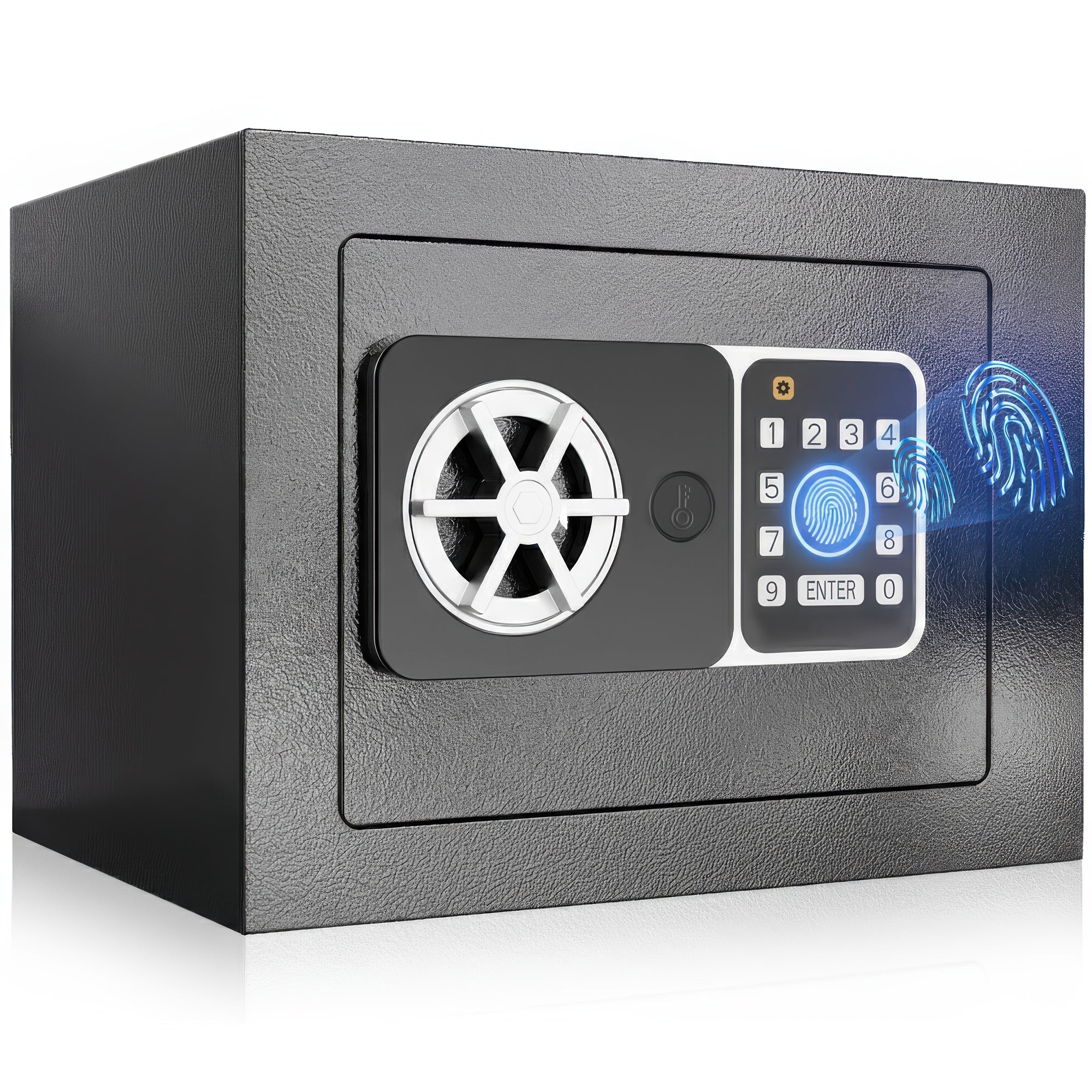 Fingerprint Safe Box with Password and Key Lock 0.3 0.8 1.13 1.71 Cu Ft Home Security Safe for Money Documents Passports Jewelry Bedroom Office Bedside Electronic Combination Lock Steel Safe