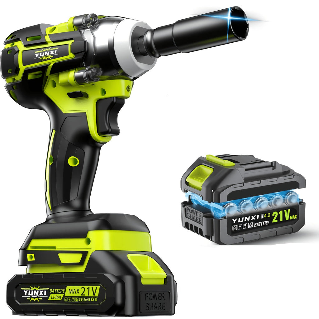 Cordless Impact Wrench Brushless Motor 3-in-1 High Torque ¨C Rechargeable Battery, Lightweight Design, Variable Speed, for Car Repair, Auto Mechanic, Construction, Workshop & Household Maintenance ¨C Multiple Battery & Accessory Configurations