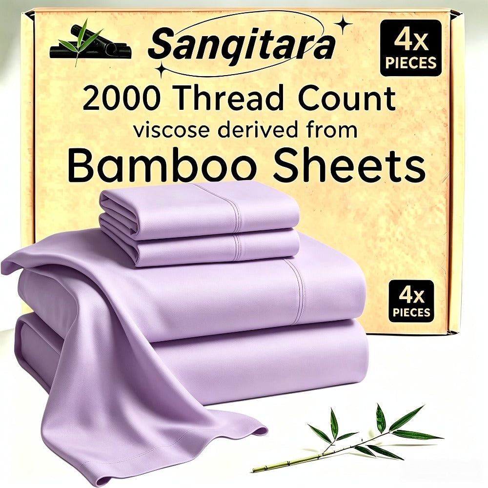 Cooling Fitted Sheet Bamboo Blend Ultra-Soft Deep Pocket Bed Sheet for Hot Sleepers Twin Full Queen King Size Machine Washable Breathable Cooling Bedding White Black Gray Navy Purple Apricot