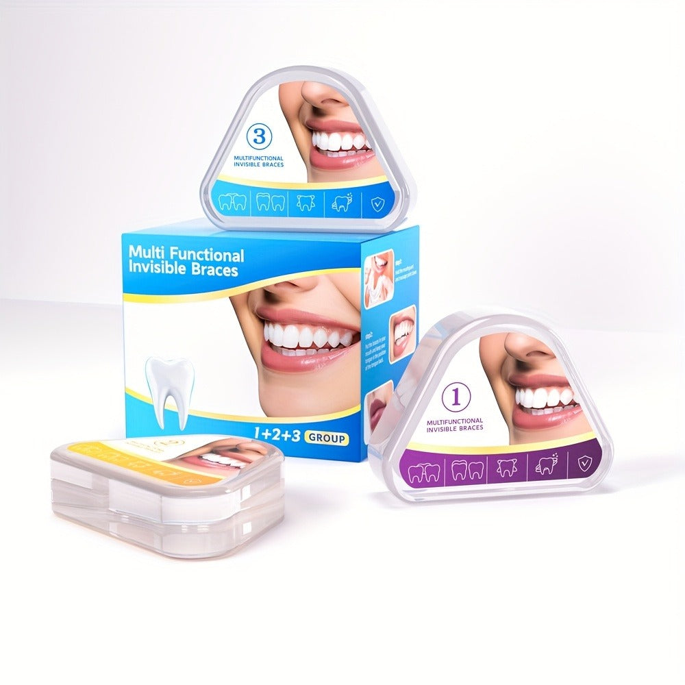 Teeth Straightener 3-Stage Orthodontic Braces Set ¨C Progressive Alignment for Different Periods, Dental Care Teeth Straightening Kit for Adults & Teens, Comfortable Oral Care Orthodontic Brace