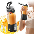 Portable Smoothie Blender USB-C Fast Charge 6-Blade Stainless Steel ¨C Digital Timer Battery Display High-Speed Ice Crush No-Spill Lid | Protein Shake Gym Travel Blender in Black Pink White