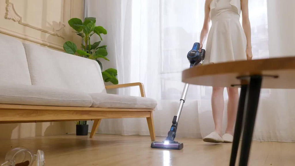 Cordless Vacuum Cleaner 2-in-1 Corded 70KPA Powerful Suction | 6-in-1 Handheld Vacuum with Detachable Battery 45-Min Runtime LED Brush Head 50.5oz Dust Cup | For Hardwood Floor Carpet Pet Hair Home Car