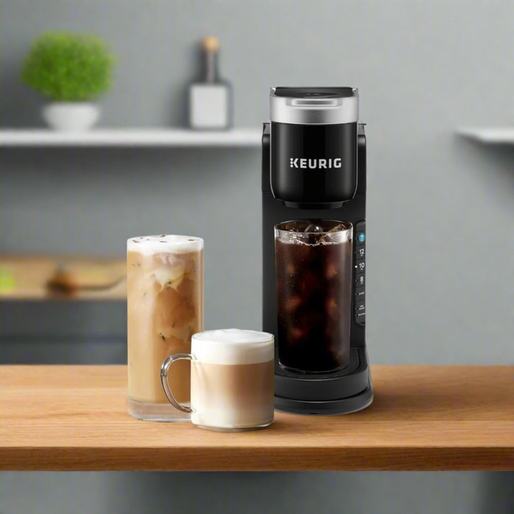 Keurig K-Caf¨¦ Barista Bar Single Serve Coffee Maker ¨C Hot & Iced Coffee, Cold Brew, Coffee Shot, Brew Over Ice, 3 Cup Sizes 8-12oz, 42oz Reservoir, K-Cup Compatible ¨C Black, Certified Refurbished