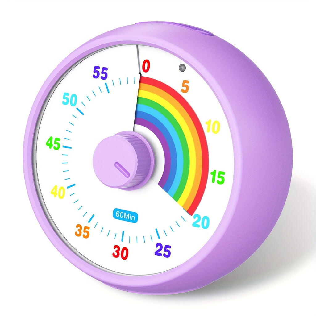 Visual Countdown Timer 60 Minute ¨C Silent Operation Time Management Clock for Classroom, Office, Kitchen & Desktop, Multiple Colors Available