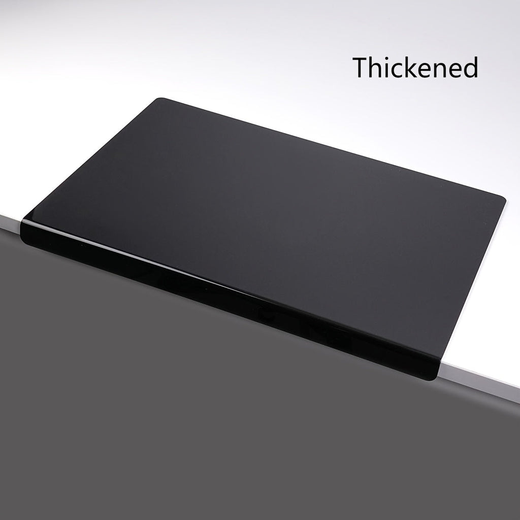 Acrylic Cutting Board with Counter Lip - BPA-Free Food-Safe Clear & Black Kitchen Chopping Board 60% Thicker Non-Slip Countertop Protector for Home and Professional Use