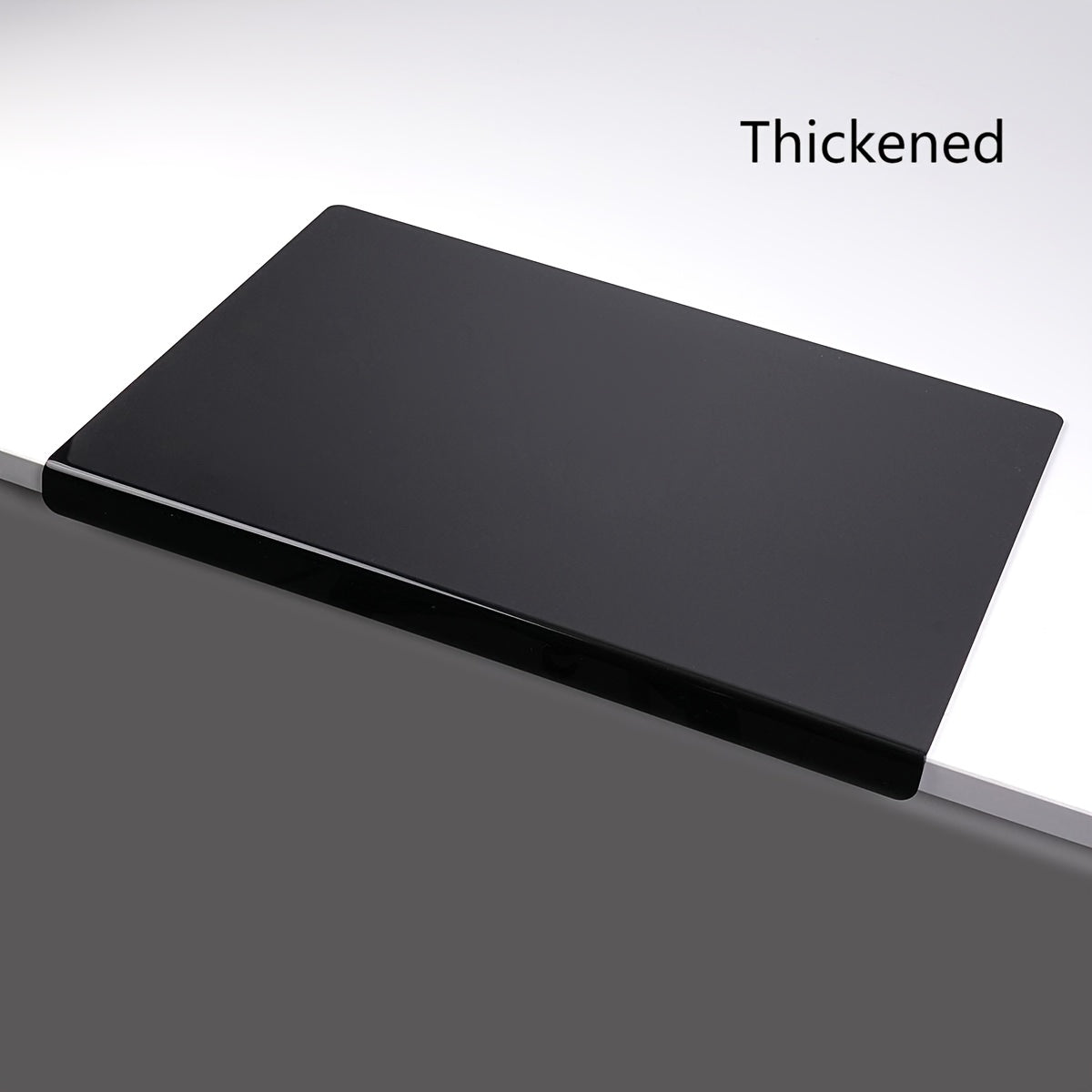 Acrylic Cutting Board with Counter Lip - BPA-Free Food-Safe Clear & Black Kitchen Chopping Board 60% Thicker Non-Slip Countertop Protector for Home and Professional Use