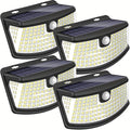 Solar Step Lights Outdoor 120 LED Motion Sensor ¨C 270¡ã Wide Angle IP65 Waterproof Wall Light with 3 Modes | 18-Hour Solar Powered Stair Light for Pathway, Fence, Garage & Deck | 4/6/8 Pack
