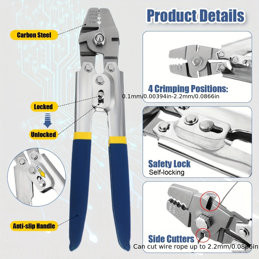 264Pcs Wire Rope Crimping Tool Kit 328ft ¨C Stainless Steel Hook Eye Turnbuckle Thimble Aluminum Crimping Sleeve for Outdoor Garden Railing String Light Hanging