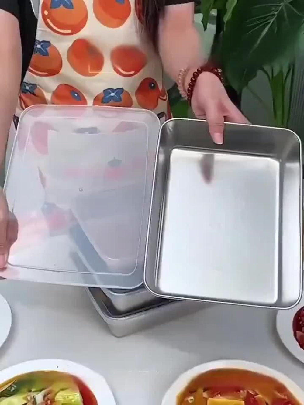 Stainless Steel Food Storage Container Set ¨C Airtight Stackable Kitchen Containers for Meal Prep, Camping & Picnic ¨C Fridge & Freezer Safe, Easy Clean, for Fruits, Meats & Vegetables