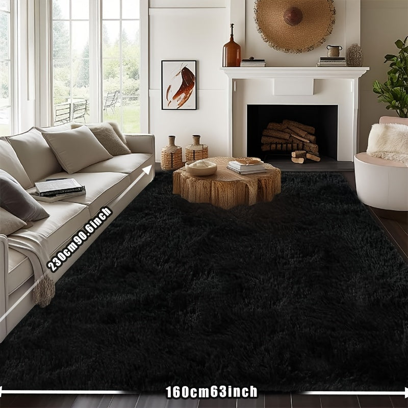 Fluffy Rug Plush Soft Indoor Carpet Non-Slip for Living Room Bedroom Hallway Runner Nursery Kids Play Area ¡ª Tie Dye & Solid Colors Multiple Sizes