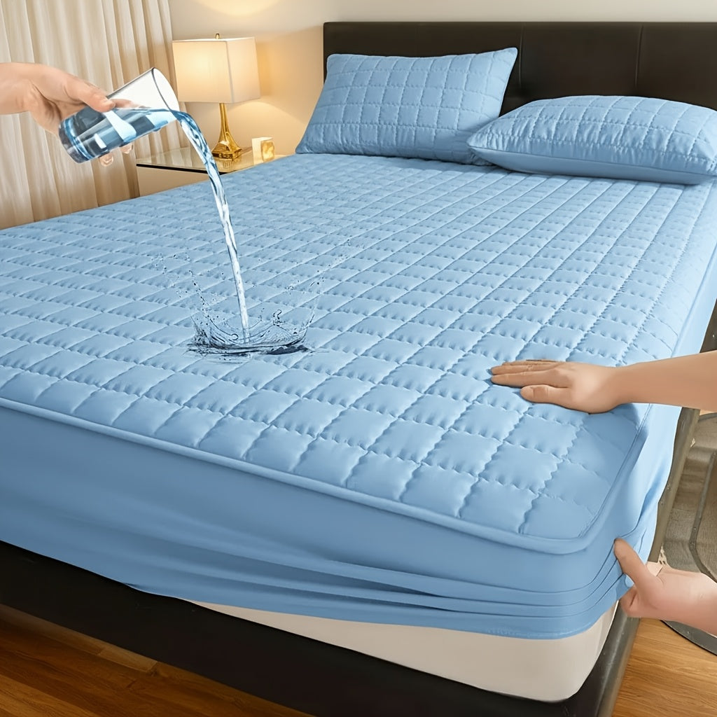 Mattress Protector Cover Soft Breathable Cooling Fitted Sheet Twin Full Queen King Deep Pocket Machine Washable Bed Cover for Home Hotel Minimalist Bedding Multiple Colors
