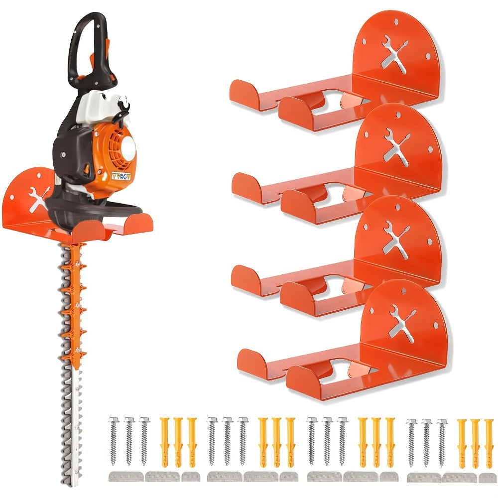 Weed Eater Hanger Wall Mount Trimmer Rack ¨C 8¡± Heavy Duty Garage Storage Hooks for Grass Trimmer, Hedge Trimmer, Leaf Blower & Chainsaw | Garden Power Tool Holder Organizer Wall Bracket | 1/2/4pcs