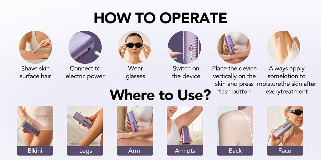 IPL Hair Removal Device Permanent Painless Dual-Pulse Epilator with Red Light Therapy Unlimited Flashes for Face Legs Bikini Underarm - Portable At-Home Hair Remover Fast 25-Min Treatment Gift