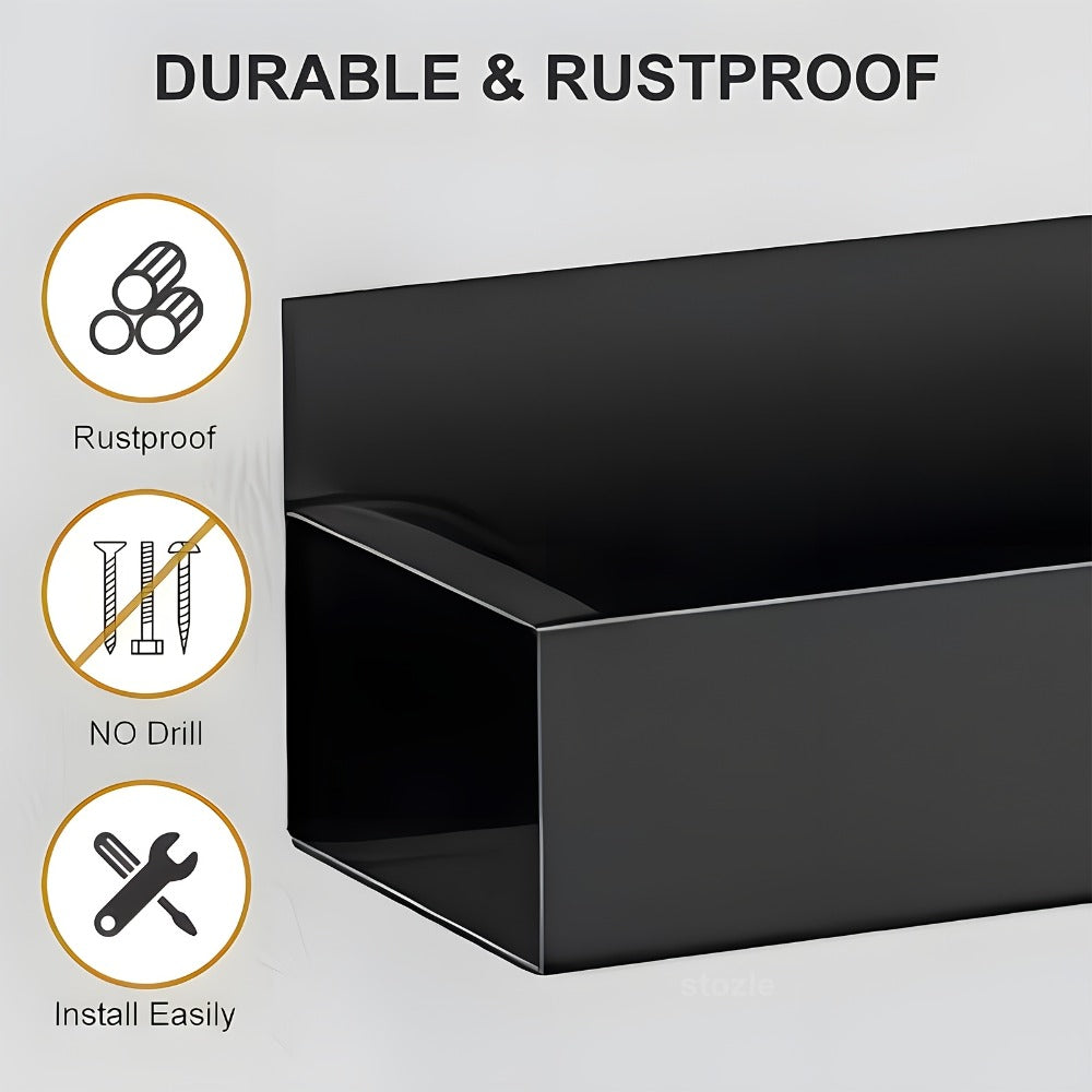 Magnetic Storage Box Organizer for Refrigerator, Washing Machine & Coffee Machine ¨C Strong Magnetic Adsorption No-Drill Spice Rack & Kitchen Organizer, Stylish Household Storage (Black/White, 2/4pcs)