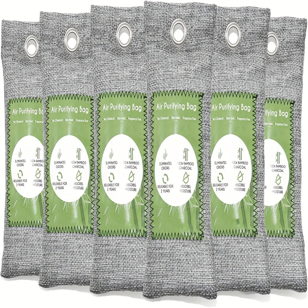 Bamboo Charcoal Air Purifying Bags Odor Absorber & Moisture Absorber Natural Activated Charcoal Odor Eliminator for Car Home Closet Shoe Refrigerator Pet Area Multi-Pack