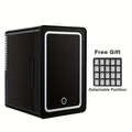 Mini Fridge 1.59 Gal 9-Can - AC/DC Portable Cooler & Heater, Silent Thermoelectric Refrigerator for Skincare, Drinks & Cosmetics, Bedroom, Office, Dorm, Desk, Car & Travel