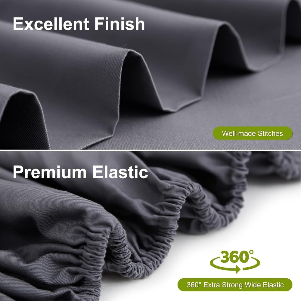 Bamboo Bed Sheets Set Twin Full Queen King ¨C Cooling Breathable Viscose Fitted Sheet for Hot Sleepers Hotel Luxury Deep Pocket Bedding 13 Colors Available