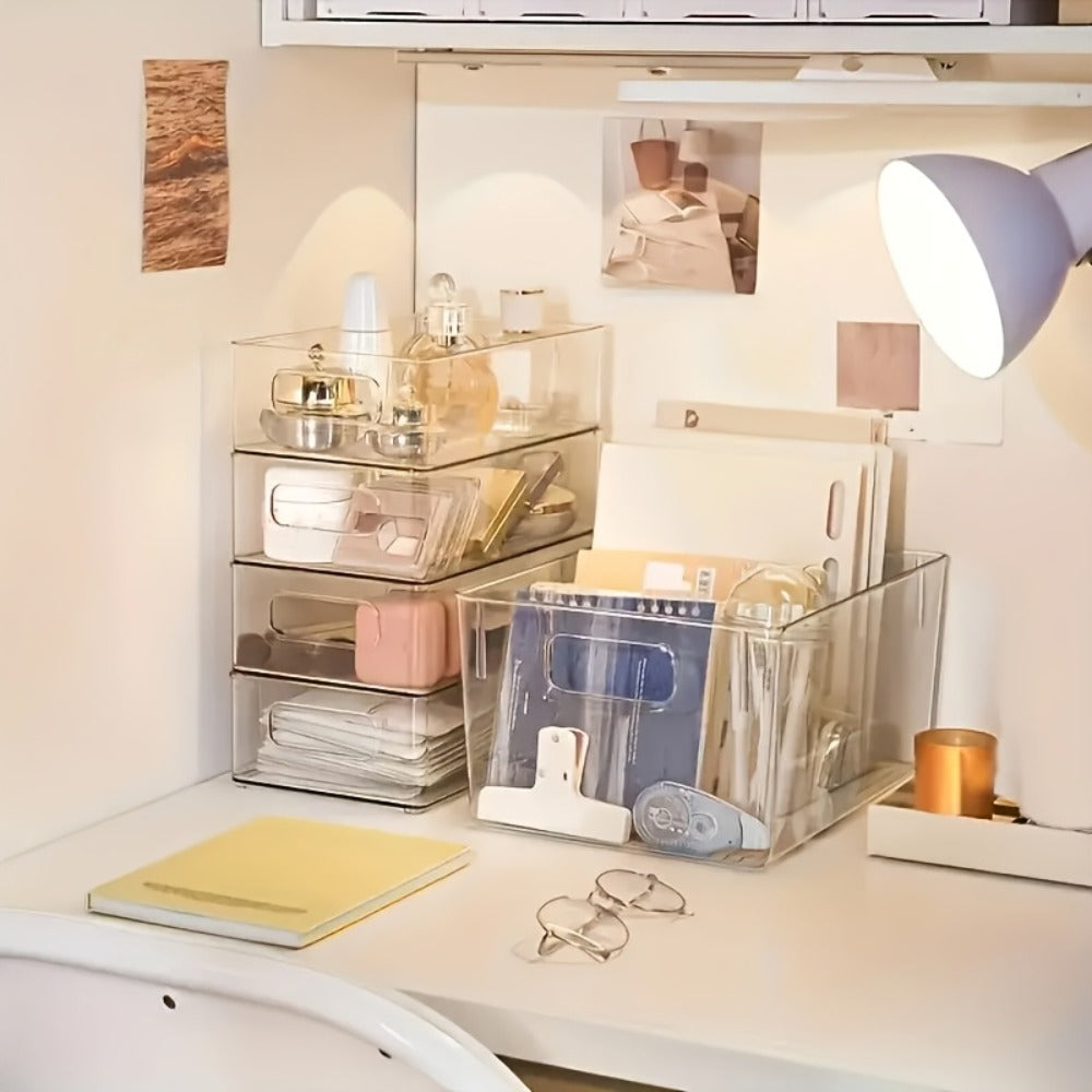 Refrigerator Organizer Bins 6pcs Set - Clear Fridge Storage Bins for Freezer Kitchen Cabinet Pantry Bathroom Bedroom Organization 10 Inch Transparent Food Storage Containers
