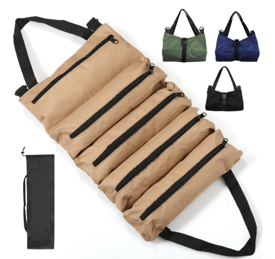 Collapsible Tool Bag Organizer for Hardware Storage | Foldable Tool Kit Bag for Carpentry Electricians Automotive Repairs Outdoor | Portable Buggy Bag Easy Transport