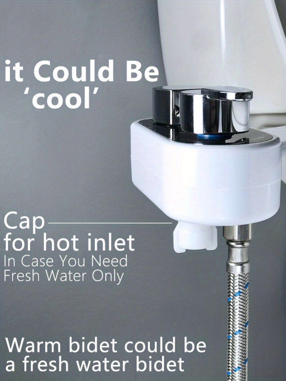 Bidet Attachment Hot and Cold Water ¨C Dual Nozzle Non-Electric Toilet Seat Bidet, Rear & Feminine Wash, Self-Cleaning Retractable Nozzle, Adjustable Warm Water Pressure, Easy Install