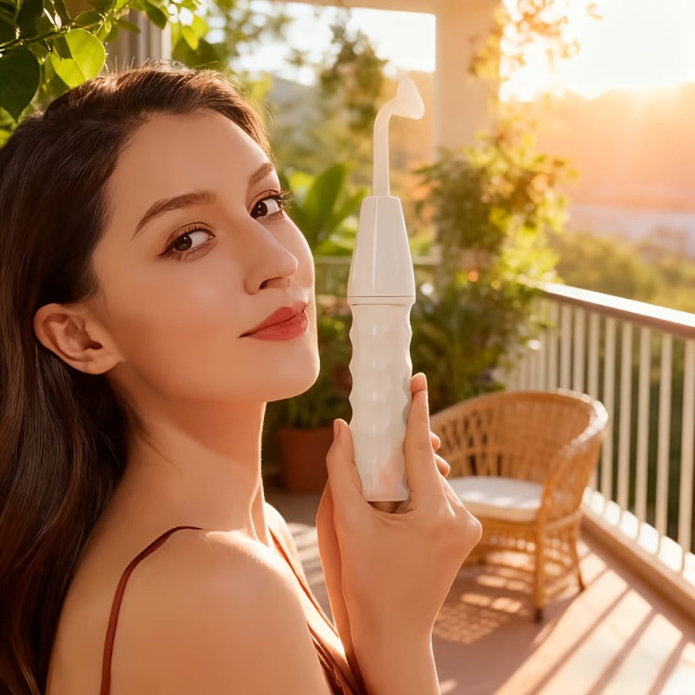 High Frequency Facial Massager 4-in-1 Professional Skincare Tool, Compact Plug-In High Frequency Wand for Face Acne Wrinkles Hair Growth, Elegant White Gift for Women Girlfriends Mothers