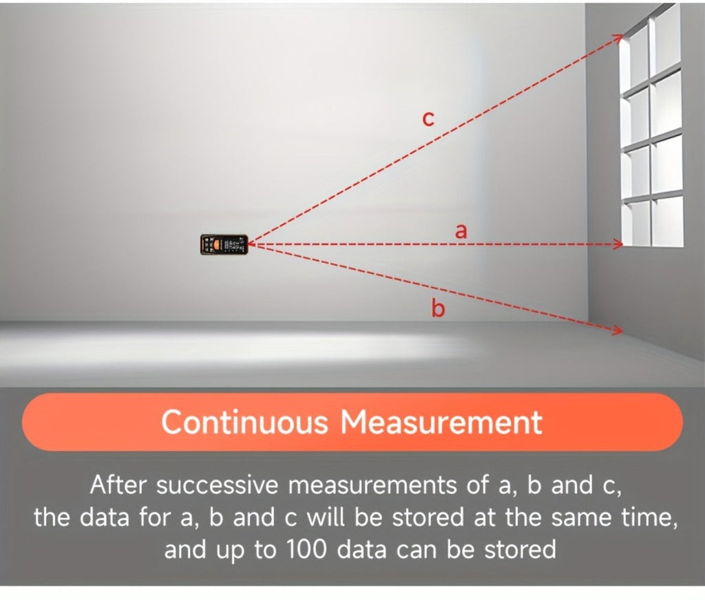 Digital Laser Rangefinder 50M 70M 100M 120M Laser Distance Meter Tape Measure Range Finder for Construction DIY Outdoor Contractor Gift