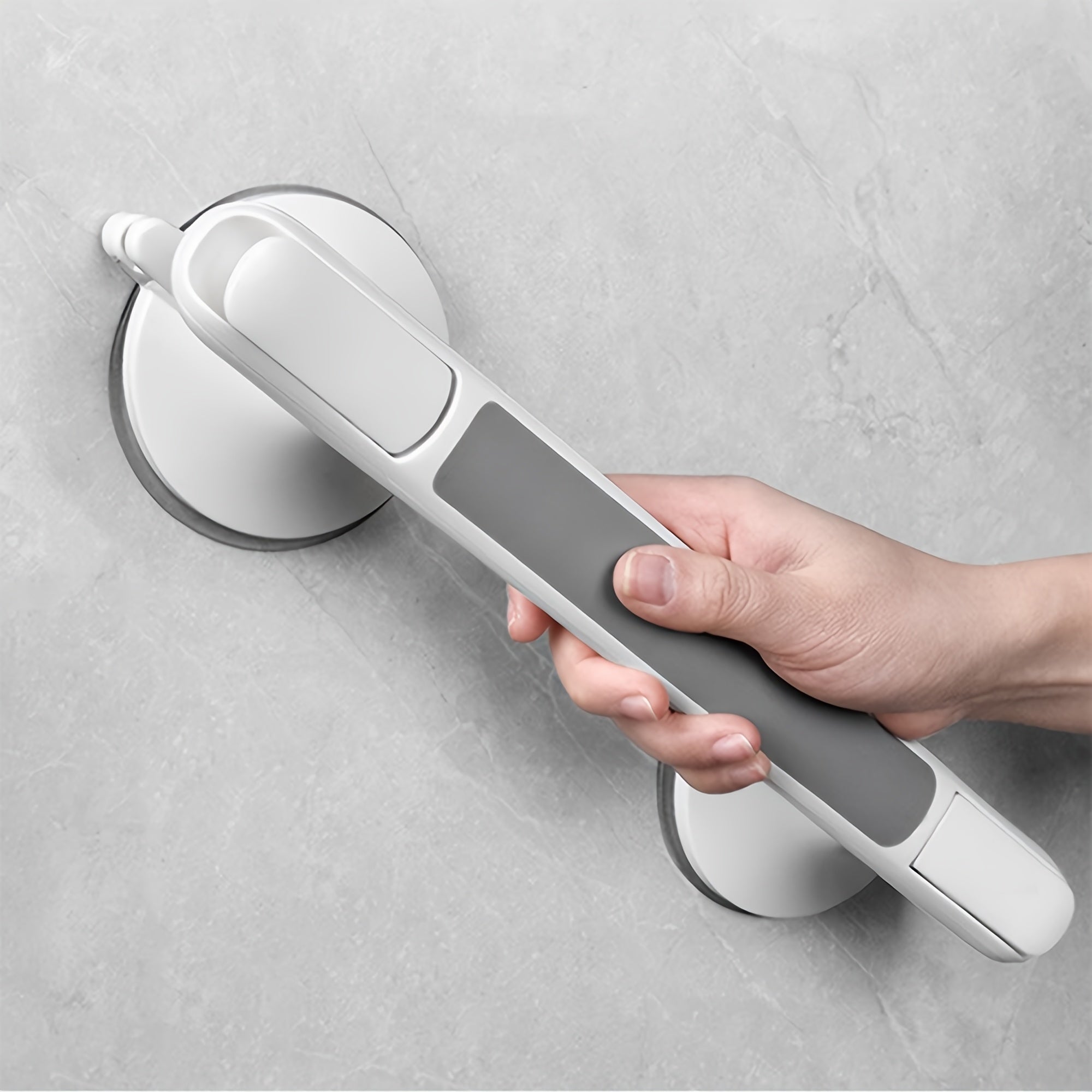 Safety Grab Bar for Seniors - Suction Cup Handrail for Bathroom, Non-Slip Bathtub Rail, Elderly Assist Handle, No Drill Wall Bar for Shower, Toilet, Kitchen Support