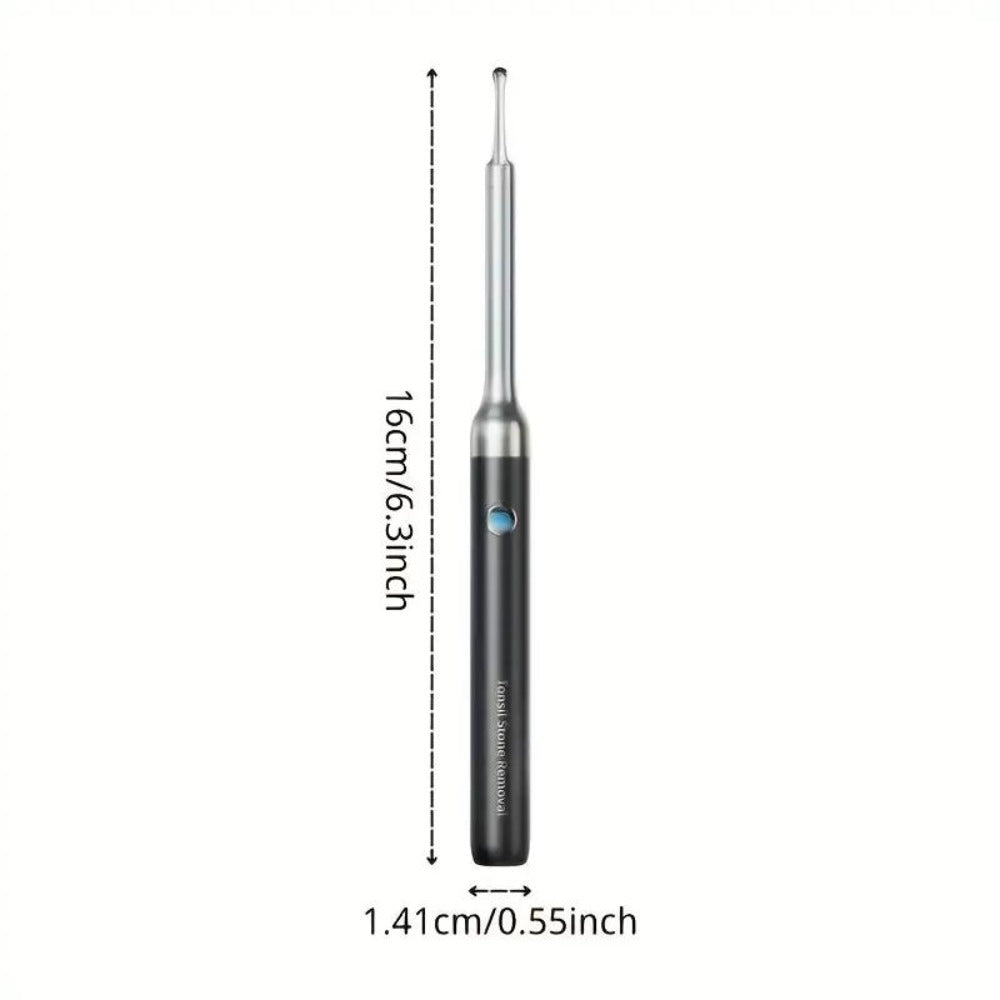 Tonsil Stone Remover with Camera 1080P HD Visual Oral Care Kit - 6 LED Lights, 5 Stainless Steel Tips, Wi-Fi App Control, USB-C Rechargeable Bad Breath Treatment Tool for iOS & Android