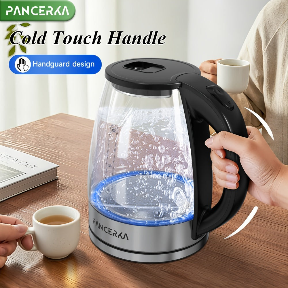 Electric Kettle 1000W BPA Free Auto Shut-Off Stainless Steel Fast Boiling Hot Water Kettle 1.7L Cordless Tea Kettle with Filter Boil-Dry Protection Black