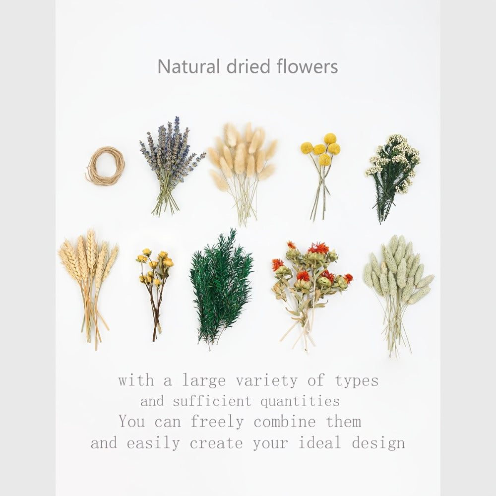 Dried Flower Bouquet with Pampas Grass - Boho Wedding Centerpiece Dried Floral Arrangement for Cake Table Boutonniere Groom Home Vase Decor Long Lasting Botanical Gift, Style 1 & 2