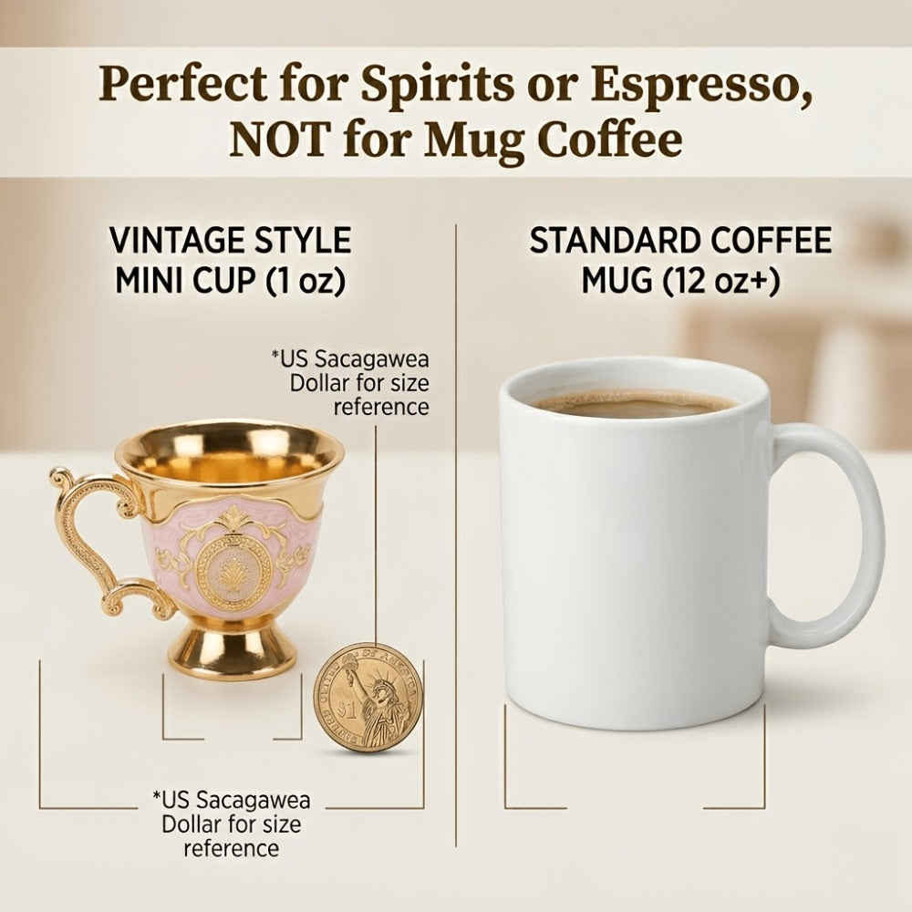 Vintage Turkish Coffee Tea Set ¨C Zinc Alloy Teapot, 6 Cups & Tray | European Style Luxury Gift Set for Tea, Coffee & Cappuccino