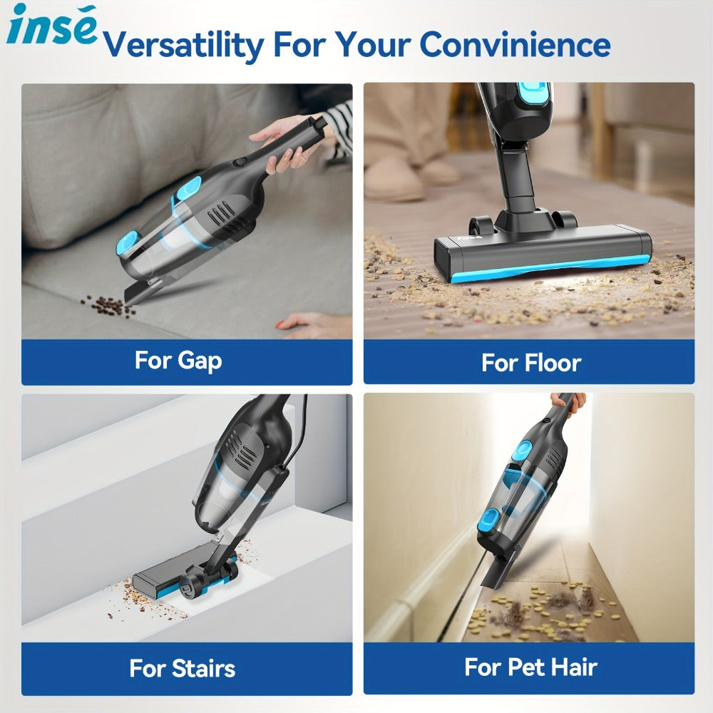 Cordless Stick Vacuum 30KPa 600W Motor 68oz Bagless Upright Lightweight Vacuum Cleaner for House Car Hard Floor Carpet Pet Hair Multi-Color