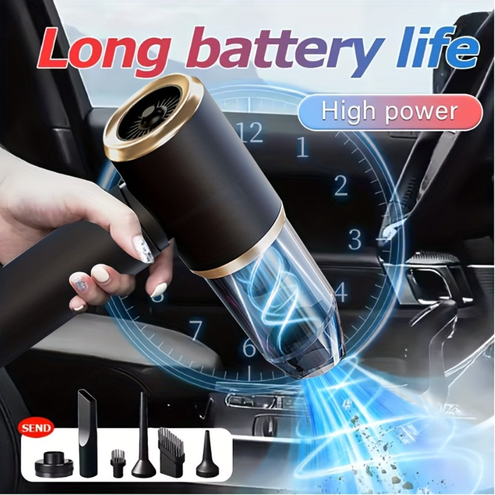 2-in-1 Handheld Vacuum Blower USB Rechargeable Cordless Mini Vacuum Cleaner Blow Suction Mode with Filter Dust Cup for Home Car Office Keyboard Lightweight