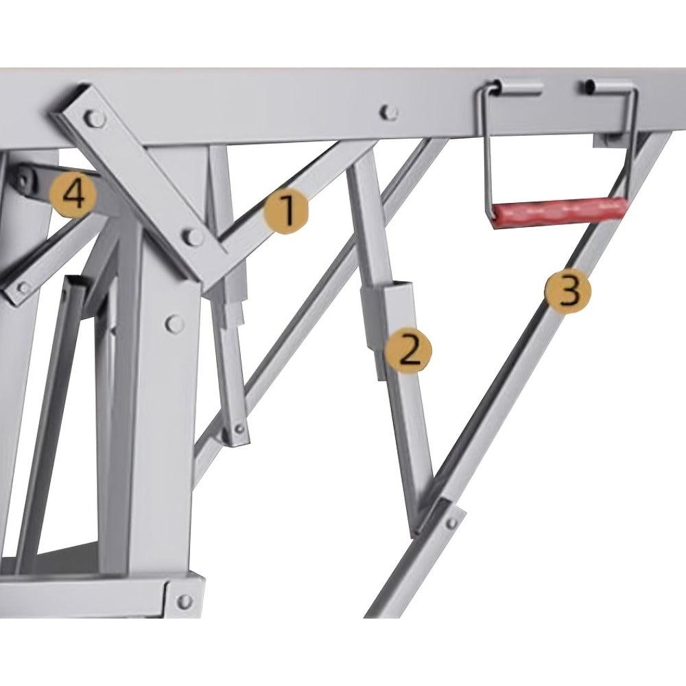 Adjustable Folding Scaffolding Work Platform 800 lbs, Portable Drywall Bench Step Ladder with Anti-Slip Feet & Safety Lock, Height 31.5¡±-49.2¡±, for Painting, Cleaning, Car Washing & Decorating