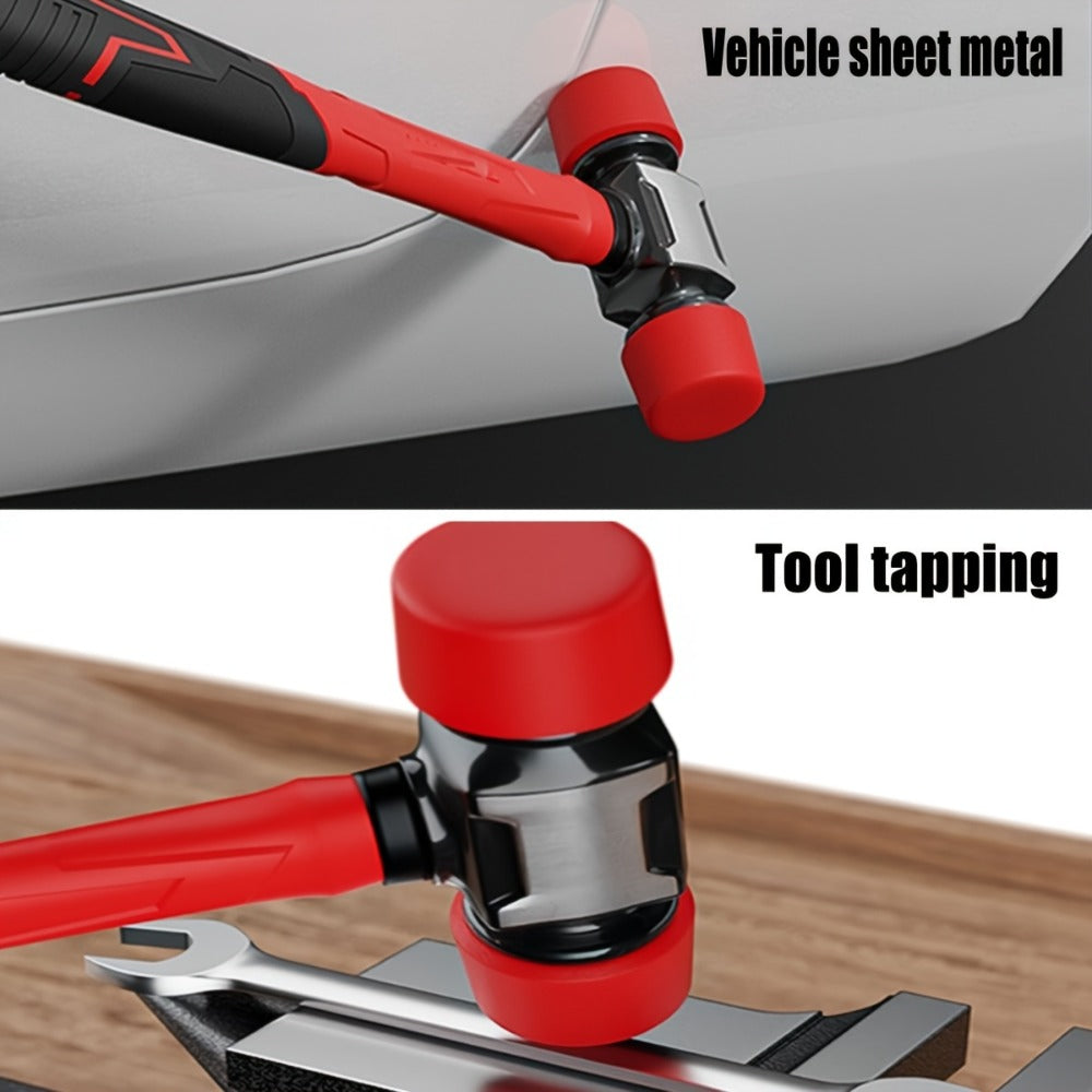 Rubber Mallet Hammer Heavy Duty 27mm & 36mm, Dead Blow Installation Hammer for Flooring Tile Carpentry Renovation, Non-Marring Hand Tool for Wood & Laminate
