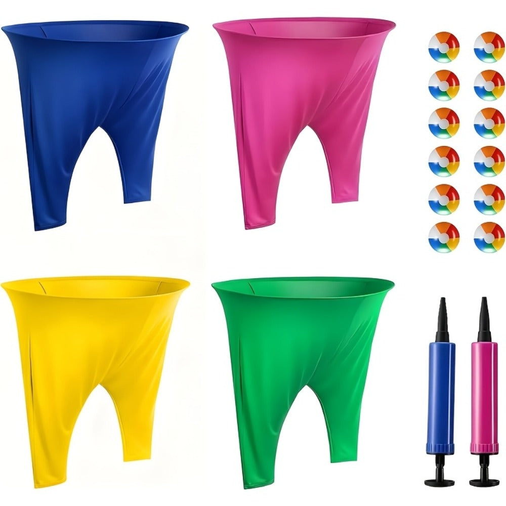 Grandma Pants Yard Game Inflatable Outdoor Party Game Set with Elastic Ball & Air Pump, Polyester