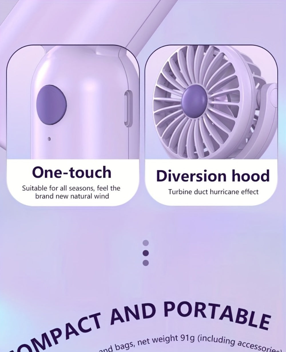 Handheld Fan Mini USB-C Rechargeable 3 Speed 180 Degree Adjustable Portable Personal Fan for Indoor Outdoor Travel Summer Cooling Gift 3 Pack 6 Pack Black Pink Purple