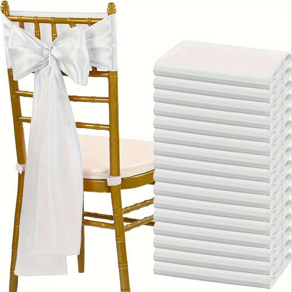 100pcs Satin Chair Sashes Bows for Wedding Banquet Party Event Decoration ¨C 13 Colors, 18¡Á275cm