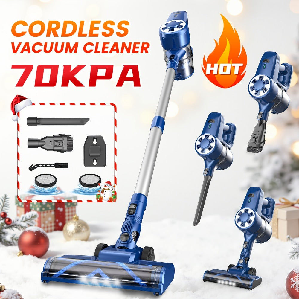 Cordless Vacuum Cleaner Stick Vacuum ¨C MAX 70Kpa Suction, 45-Min Runtime, Anti-Tangle, 50.72oz Dust Cup, Rechargeable Wireless Vacuum for Hardwood Floor, Carpet & Pet Hair