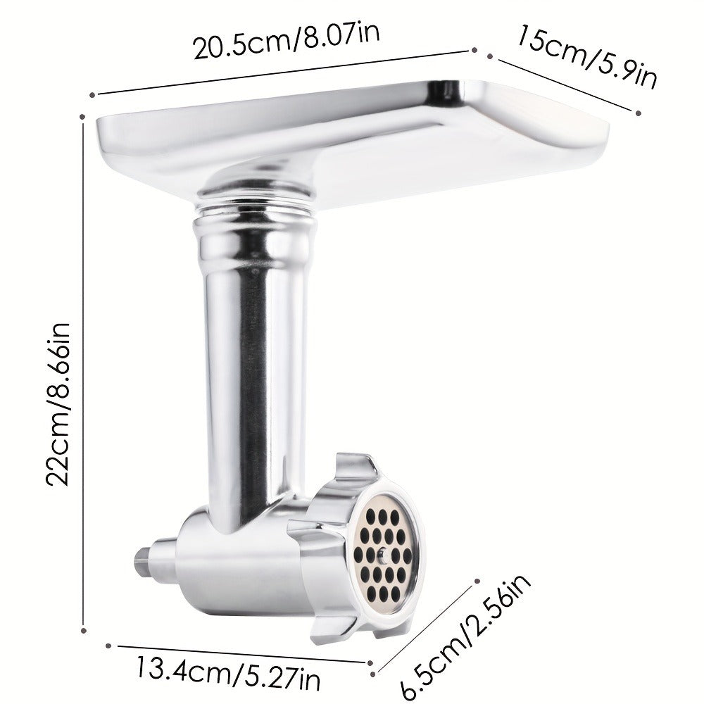 Metal Meat Grinder Attachment for KitchenAid Stand Mixers with 4 Grinding Plates 4 Blades 2 Sausage Stuffer Tubes Holder and Cleaning Brush Food Grinder for All KitchenAid Mixers