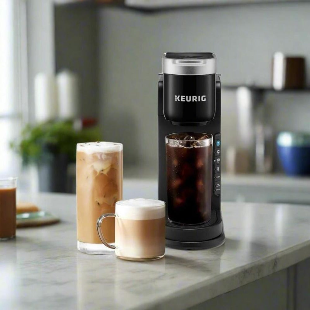 Keurig K-Caf¨¦ Barista Bar Single Serve Coffee Maker ¨C Hot & Iced Coffee, Cold Brew, Coffee Shot, Brew Over Ice, 3 Cup Sizes 8-12oz, 42oz Reservoir, K-Cup Compatible ¨C Black, Certified Refurbished