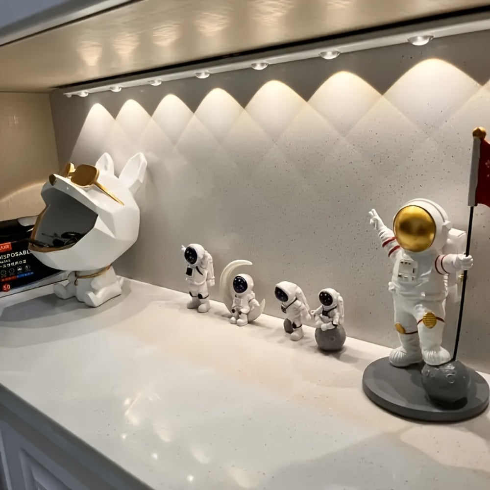 Motion Sensor LED Strip Light USB Rechargeable ¨C 3-Color Dimmable Wireless Night Light for Kitchen, Wardrobe, Cabinet, Shoe Cabinet & Bedroom (20cm / 30cm / 40cm / 50cm, 1 or 2 Pack)