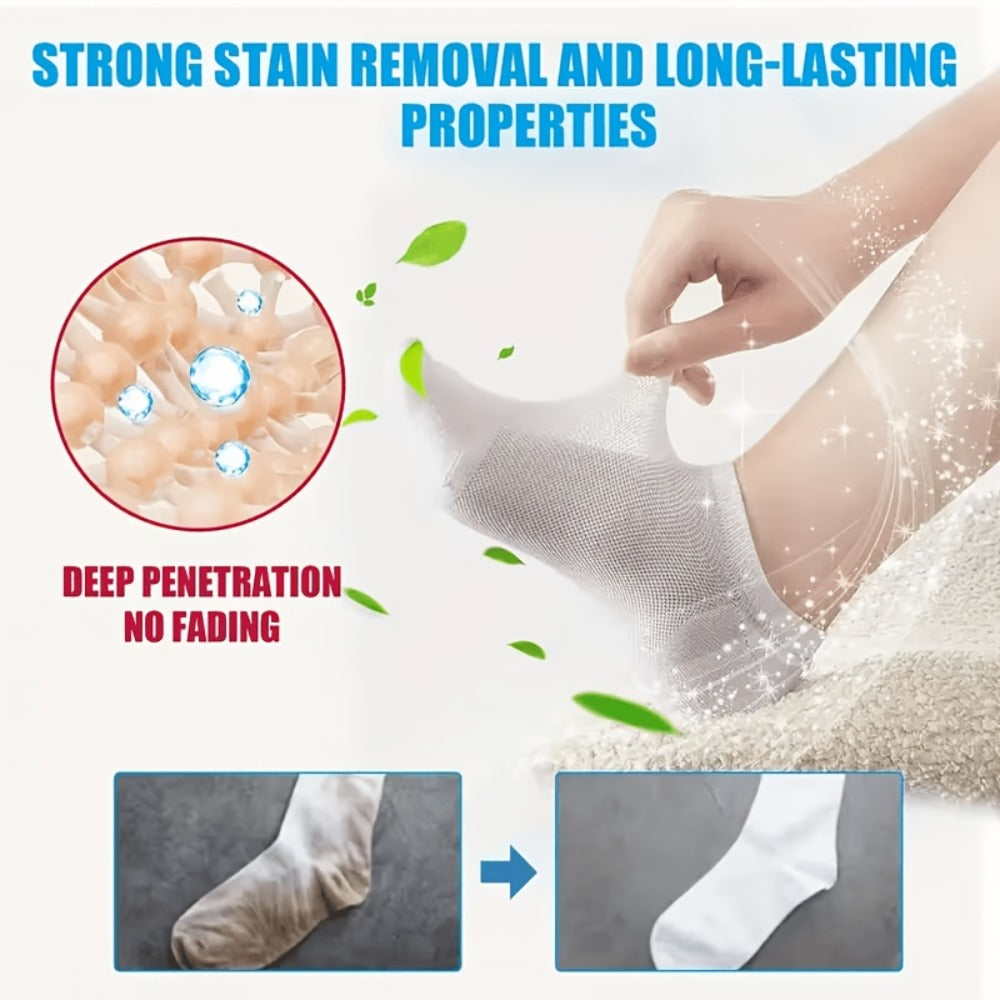 Sock Cleaning Tablets Deep Penetration Odor Neutralization Sweat Stain Remover 12 Tablets No Scrubbing Laundry Soaking Effervescent