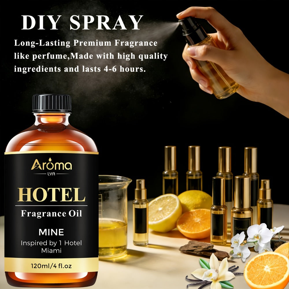 Hotel Fragrance Oil 4oz ¨C Luxury Resort Scents for Diffuser, Candle, Humidifier & Car | M Way, White Tea, Carlton, Beach Villas