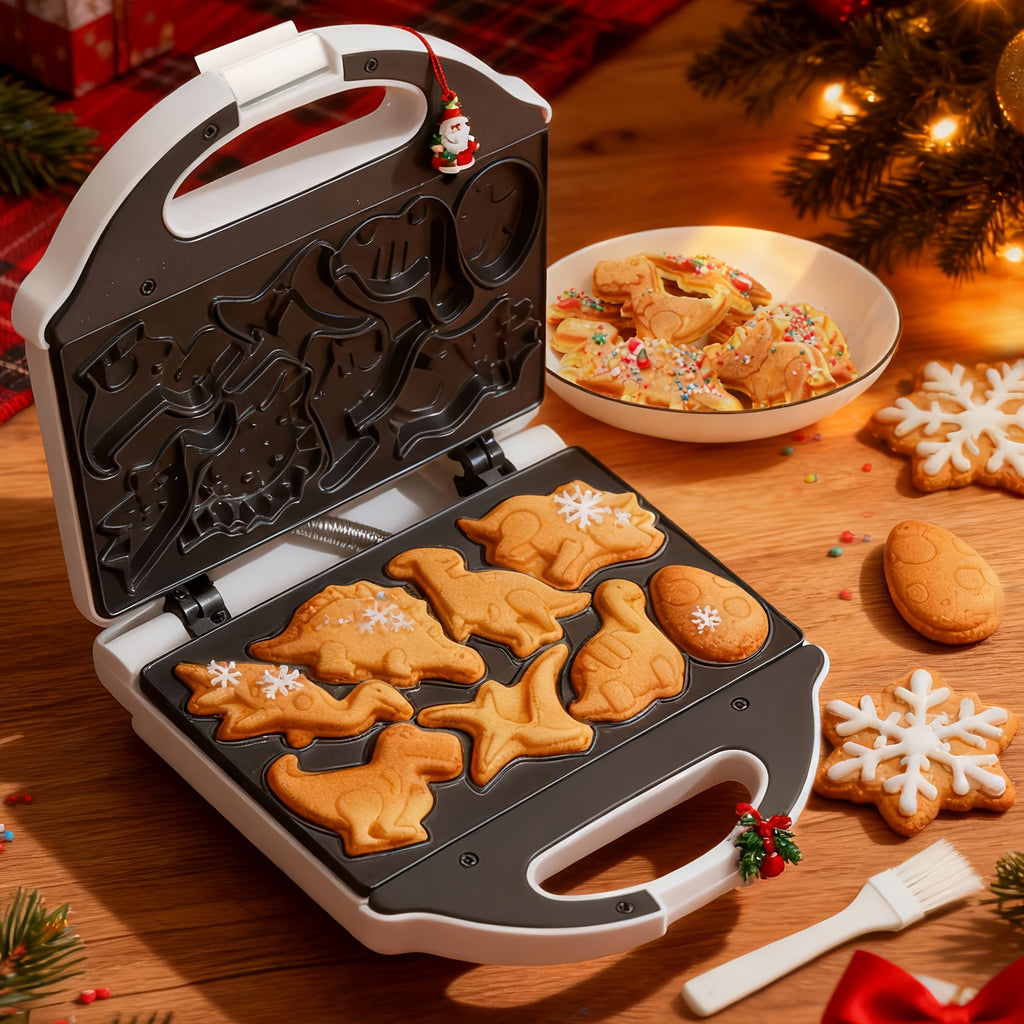 Dinosaur Waffle Maker Electric ¨C 8 Dino Shapes Non-Stick Pancake Maker for Kids | Also Available in Car & Monster Designs