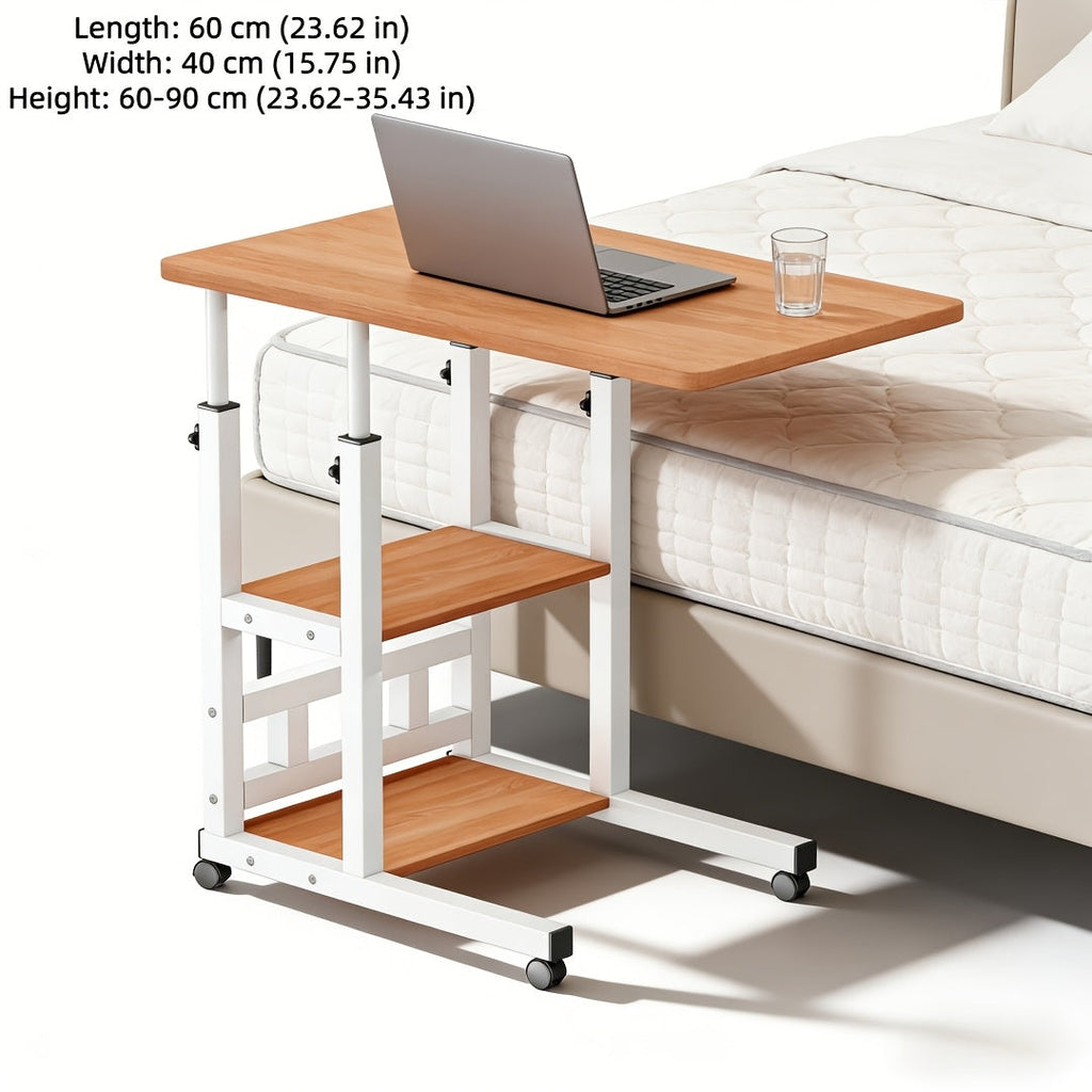 Bedside Table with Wheels Adjustable Height ¨C Multi-Style Nursing Care Table for Elderly & Patients | Single & 3-Tier Rolling Overbed Dining Table, Home Medical Convalescent Furniture, 13 Styles