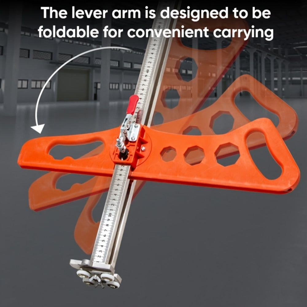 Drywall Scoring Knife 23-Wheel Foldable Gypsum Board Cutter with Adjustable Guide & Ergonomic Handle ¨C Manual Precision Cutting Tool for DIY Home Renovation Construction No Power Needed