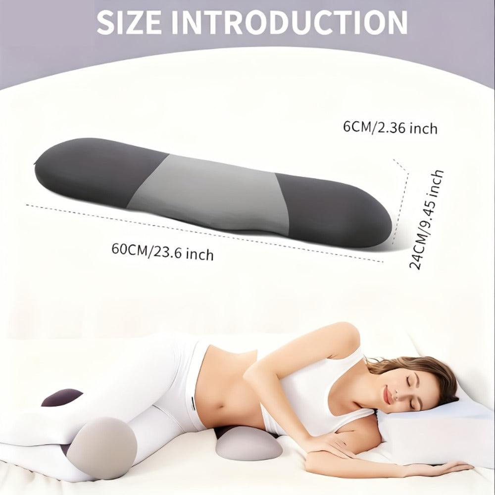 Lumbar Support Pillow Large Size Ergonomic Lower Back Cushion Cooling Breathable Pillowcase Soft Supportive Waist Pillow Bed Sofa Floor