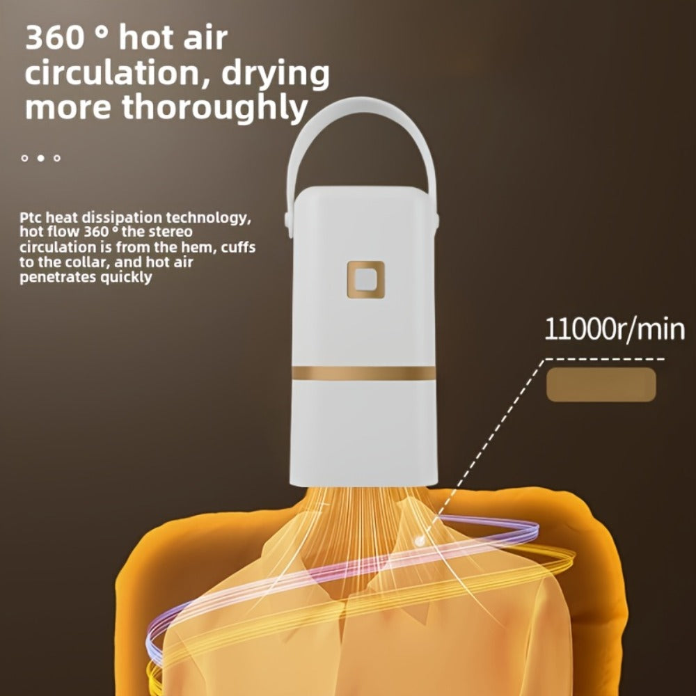Portable Mini Dryer with Timer Function Compact Travel Clothes Dryer with Drying Bag for Delicates Underwear Small Clothing Items Apartments Dorms RVs Quick Easy Use
