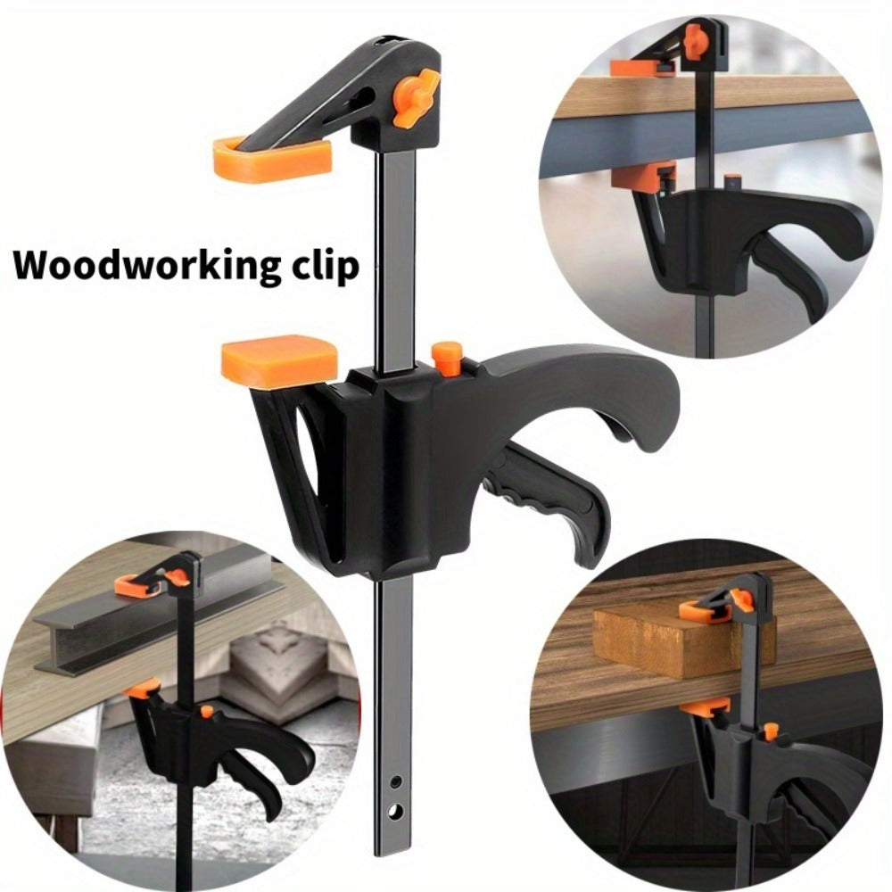 F Clamp Woodworking Quick Clamp Set Ratcheting Bar Clamp with Trigger Handle for Wood Glue DIY Projects